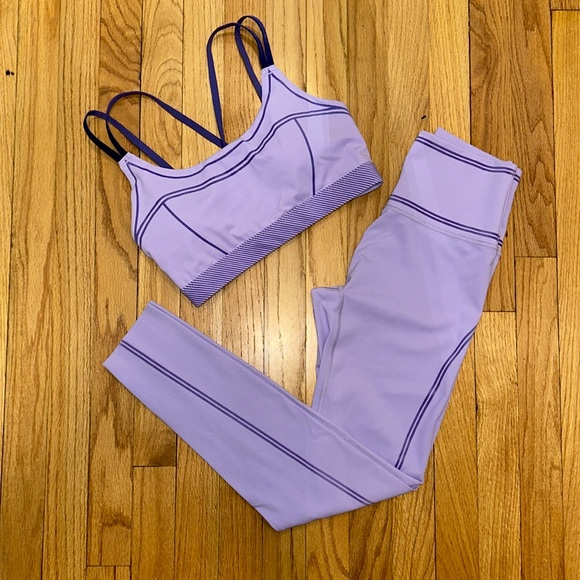 ✨OFFLINE by Aerie✨ Matching Goals Workout Set Velvet 7/8 Legging Sports Bra M - Picture 2 of 8